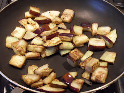 Repeat the same process for eggplant pieces