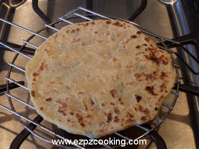 Cooking Aloo Stuffed Roti