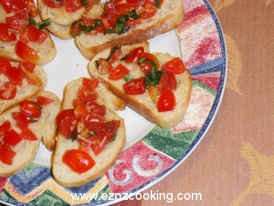 Top each slice with the tomato mixture and bruschetta is ready