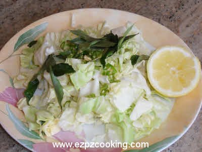 Chop cabbage