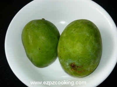 Raw mangoes