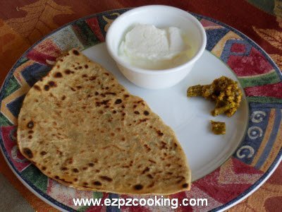 Stuffed mooli parantha is ready