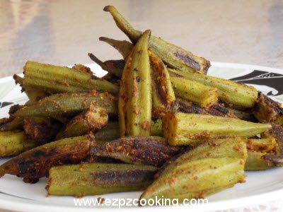 Stuffed Bhindi Okra is ready