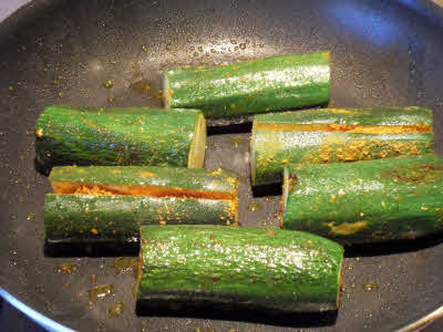 Cook Stuffed zucchini