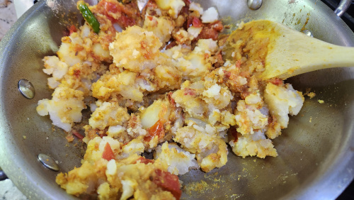 Mix potatoes