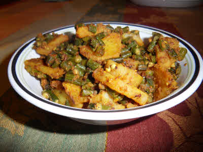 Lobhiya vegetable is ready