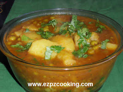 Aloo Matar Curry is ready to serve