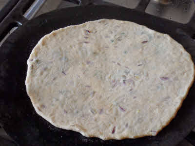 Cooking Aloo Stuffed Roti