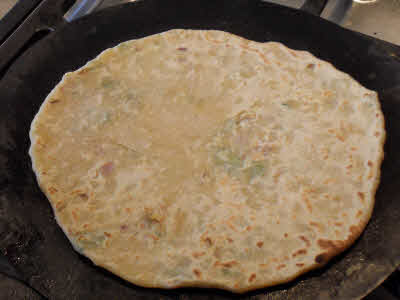 Cooking Aloo Stuffed Roti