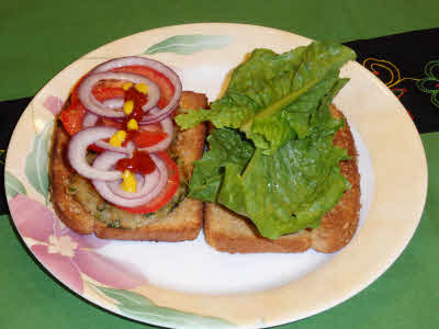 Burger with normal bread