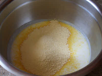 Whisk yogurt for kadhi