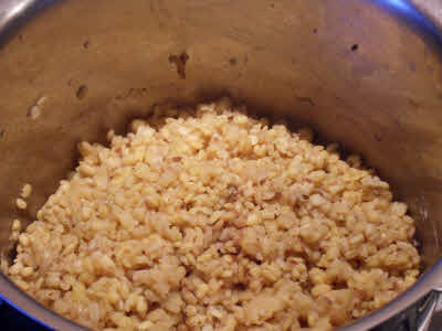 Moong dal snack is cooked