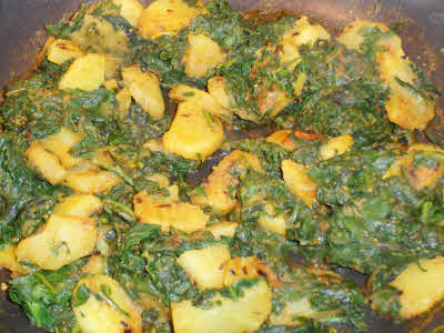 Palak Aaloo is ready to serve