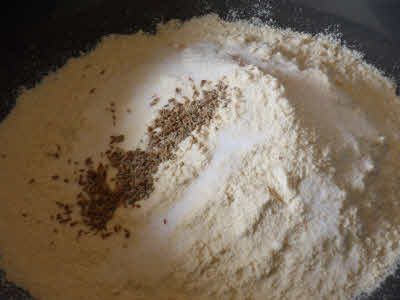 Preparing dough for puri