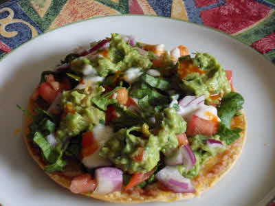 Mexican Tostada is ready
