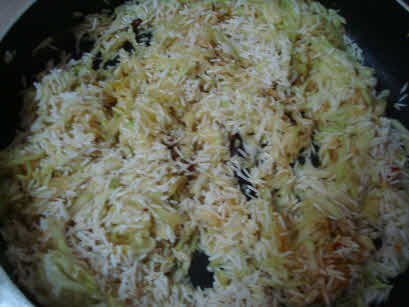 Added rice  for Lauki Pulao
