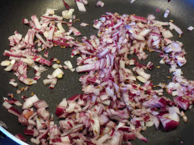Saute onions for paneer bhurji