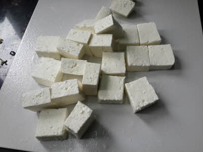 Cut paneer