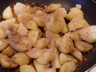 Add potato pieces