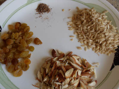 Chop almonds for shakarkand halwa