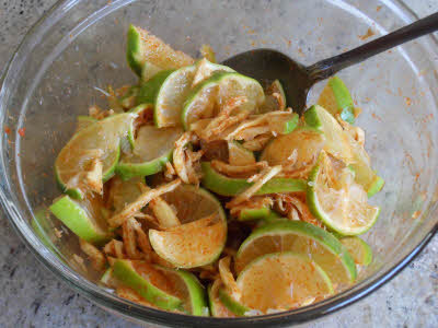 Mix ginger, lime and spices