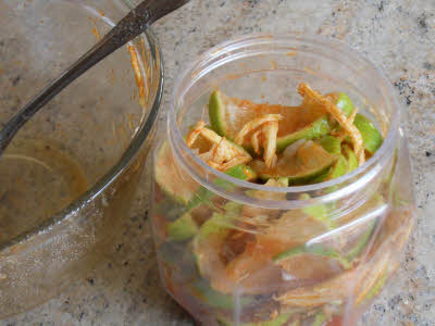 Store ginger lime pickle in a sterile jar