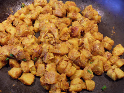 Cooking Kachcha Kela