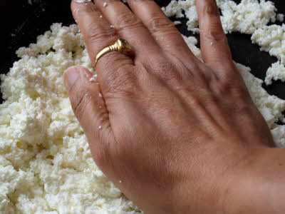 Prepare paneer for rasgulla