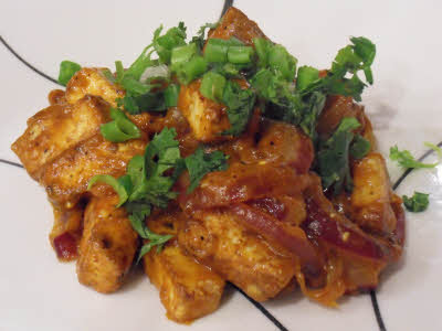 Chilli Paneer is ready to serve