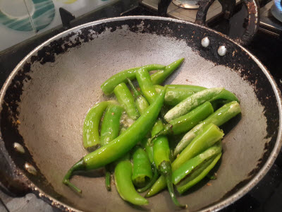Fry peppers