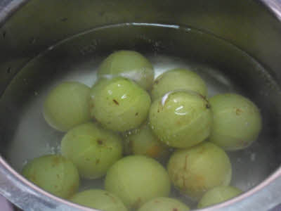 Wash anwala and boil