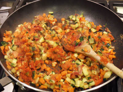 Prepare Vegetable Tamale filling