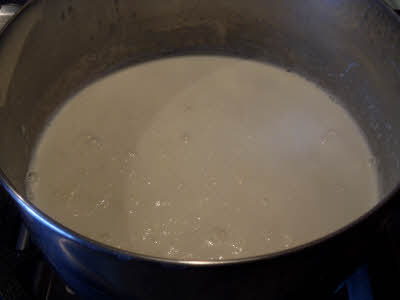 Reduce milk for chena kheer