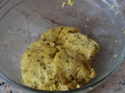 Knead a tight papri dough