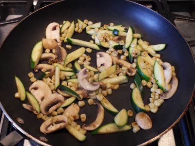 Stir fried vegetables for enchilada