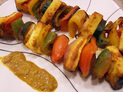 Paneer Satay is ready