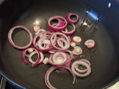 Saute onions for roti paranta dip