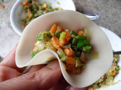 Shape Vegetable Momos/dumplings