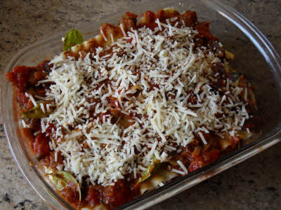 Prepare Eggplant Mushroom Lasagne layers