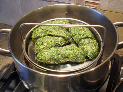 Steam Kothimbir Vadi dough