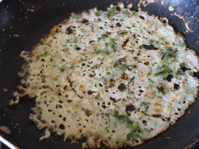 Cook second side of rawa dosa
