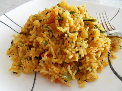 Tomato Rice is ready to serve