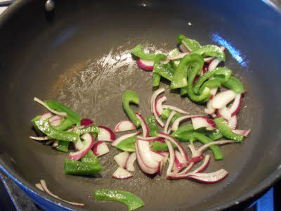 Cut the vegetables for burrito