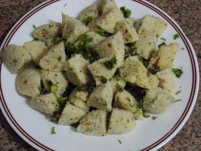 Chop coriander leaves and green chillies