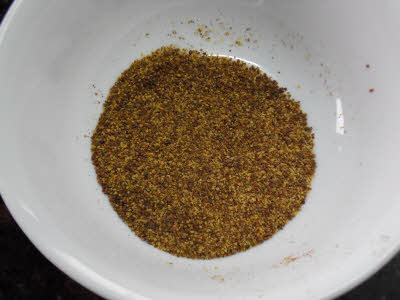 Grind the mustard seeds
