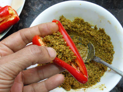 Fill each chilli