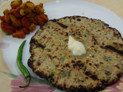 Besan Ki Roti is ready