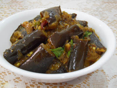 Andhra Style Eggplants