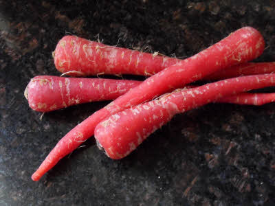 Peel and cut carrots