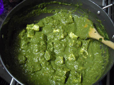 Palak Paneer is ready to serve